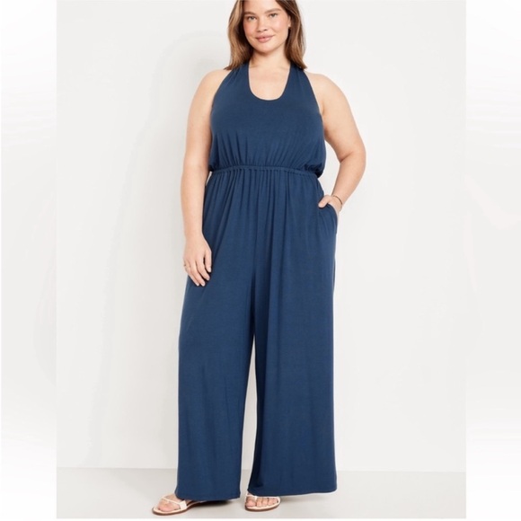Old Navy tidewater Waist-Defined Halter Jumpsuit - Picture 1 of 13